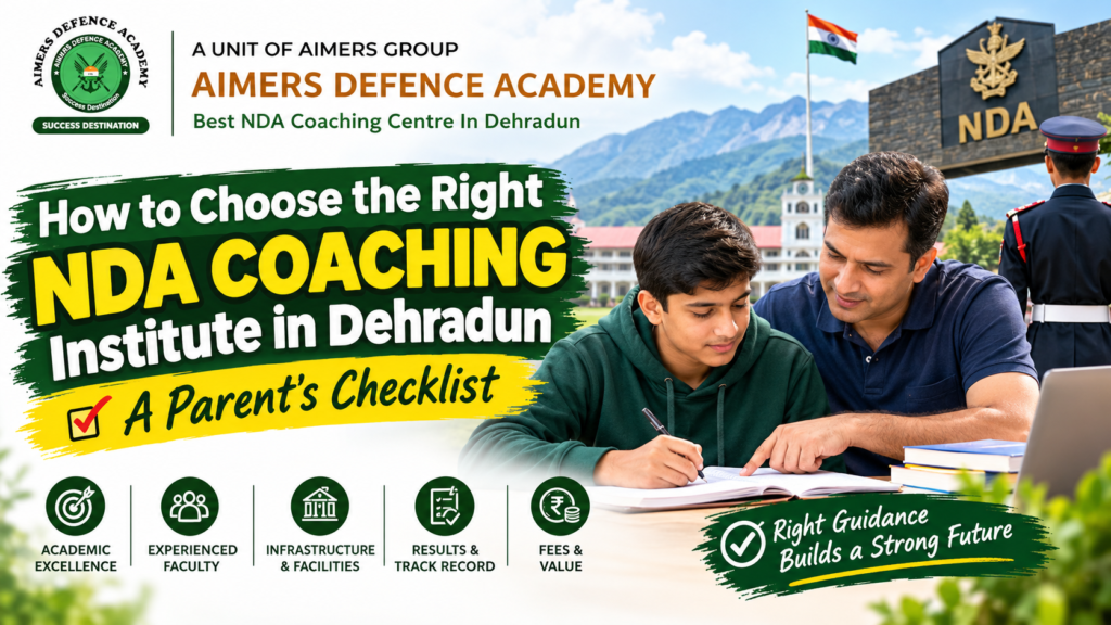How to Choose the Right NDA Coaching Institute in Dehradun: A Parent's Checklist